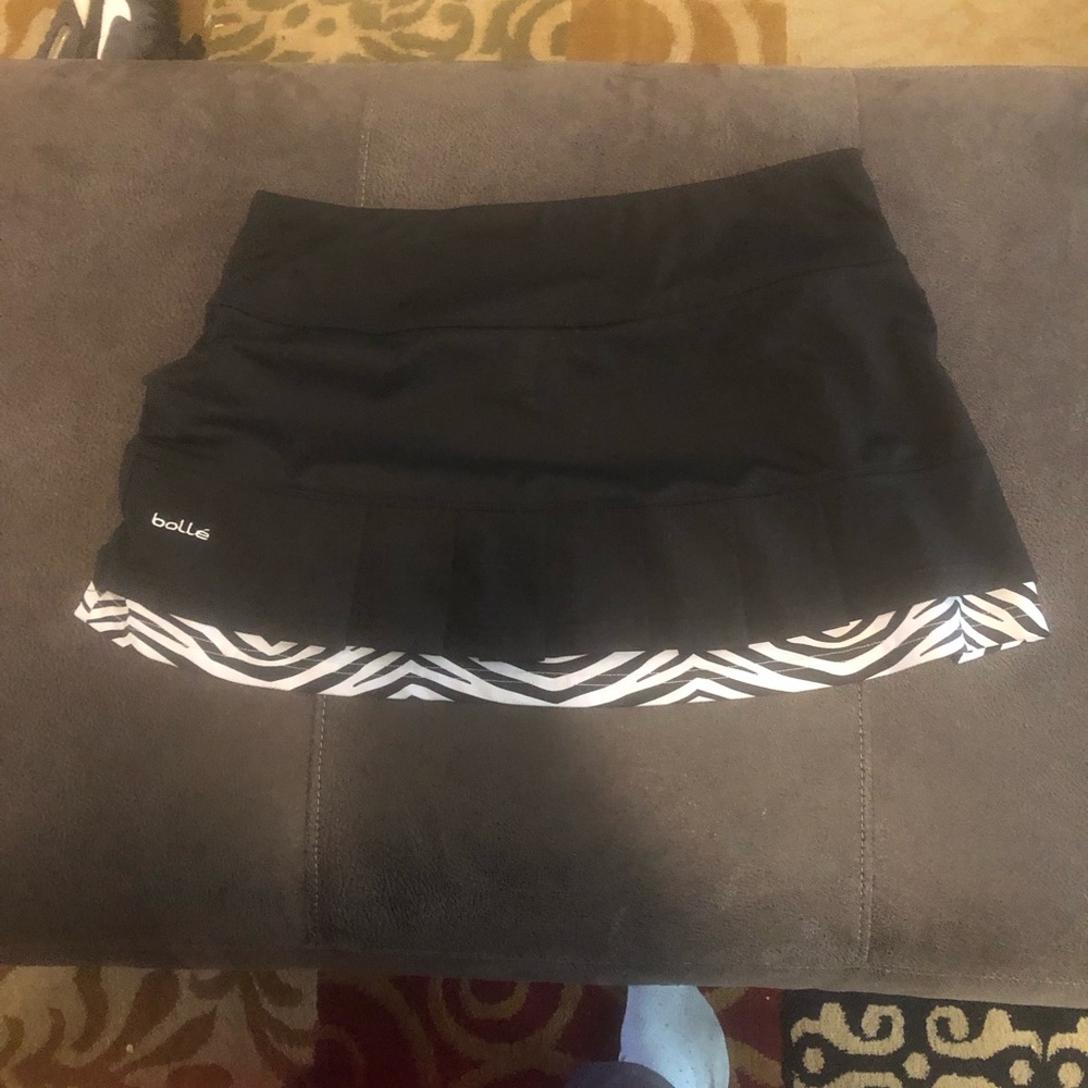 Bolle Women's Black Skirt with Zebra Trim size large